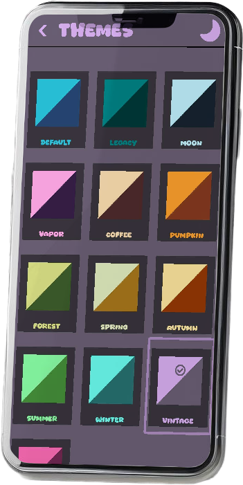 Wordweave main menu with theme selection